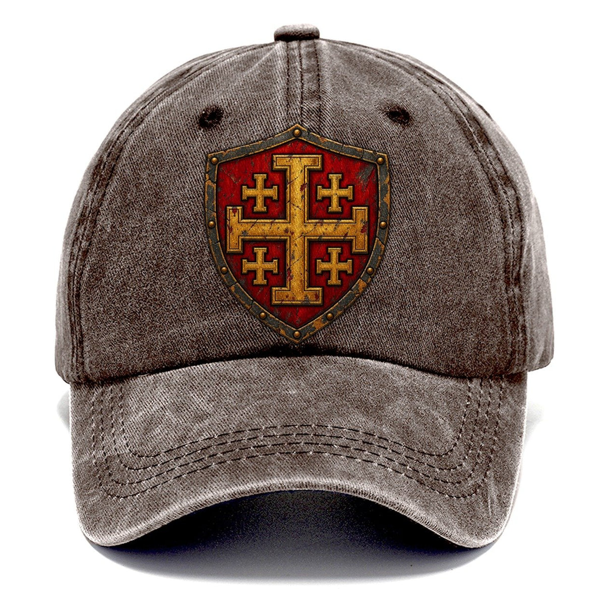 Crusader Battle Shield Heraldry Jerusalem Cross Classic Cap