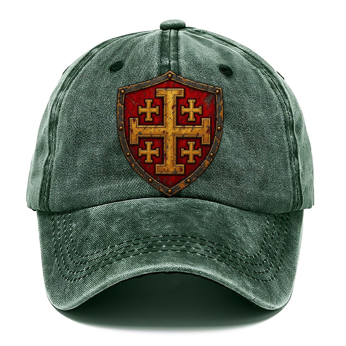 Crusader Battle Shield Heraldry Jerusalem Cross Classic Cap