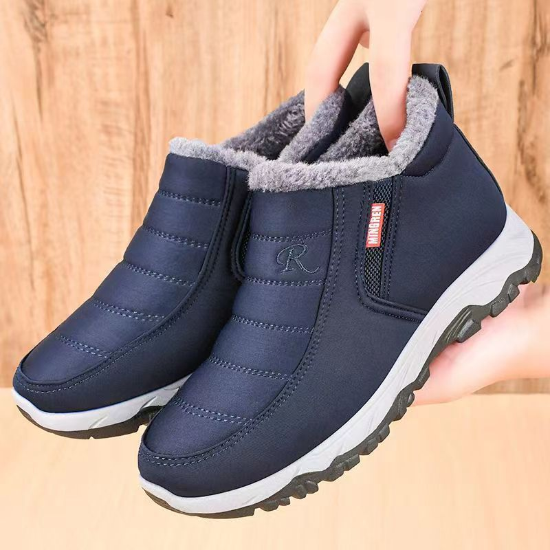 WinterBoots: Männer und Frauen Easy Slip-On Fleece gefütterte Winterstiefel