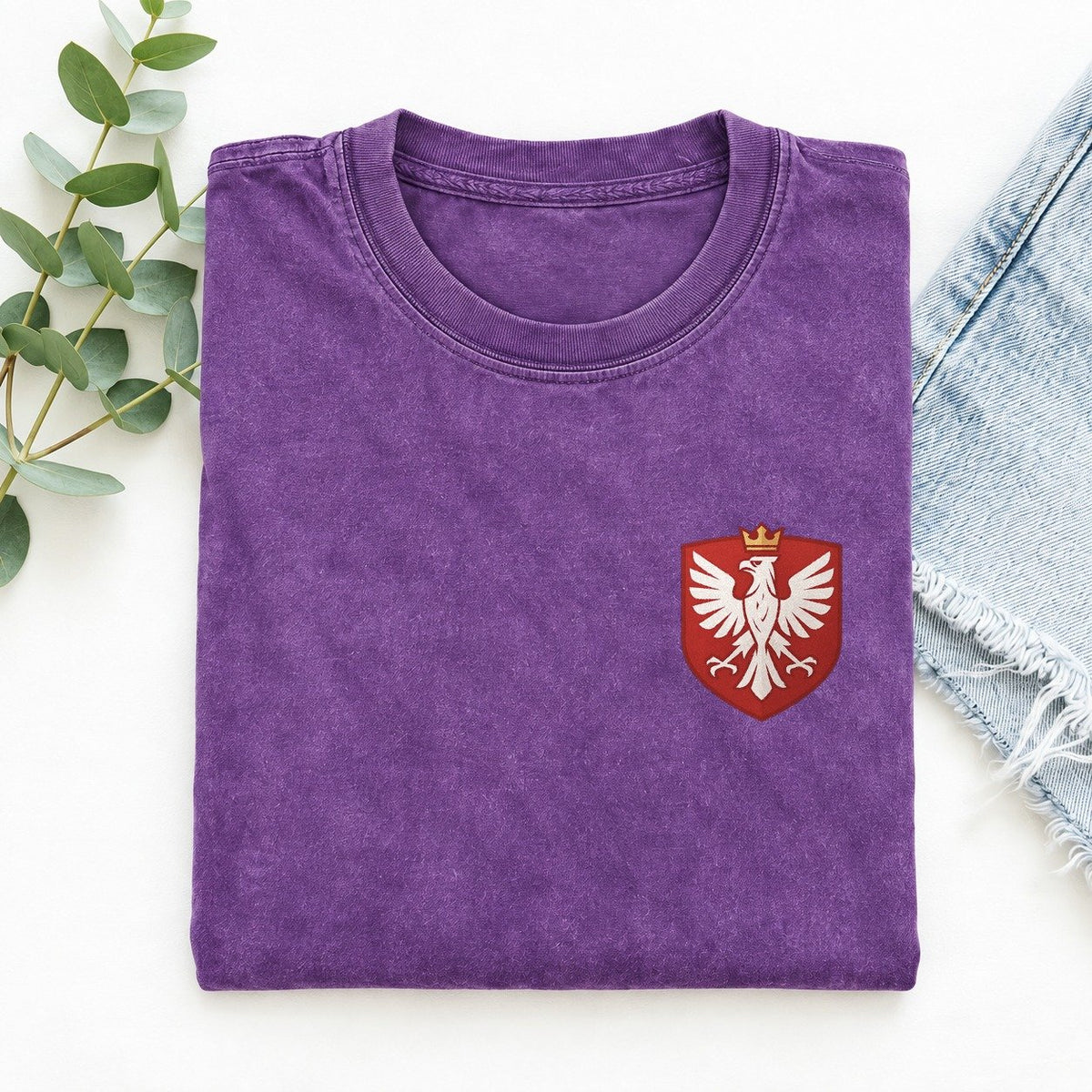 Polen Weißer Adler Left Chest Vintage T-Shirt