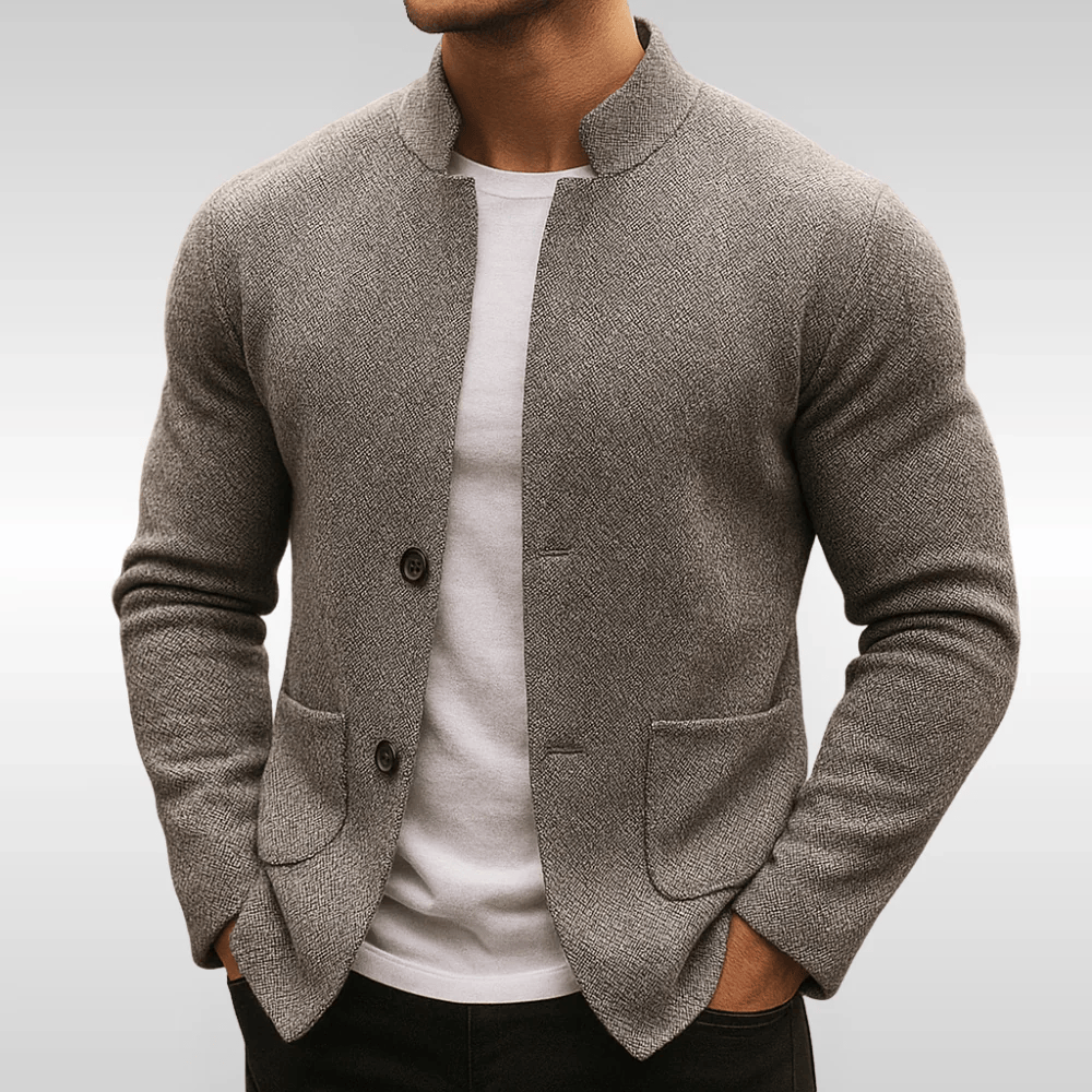 Frederick | Klassischer strukturierter Cardigan mit Taschen