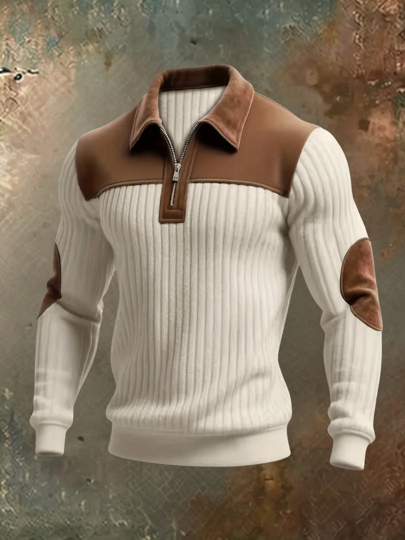 Premium Herren Rippstrick Pullover