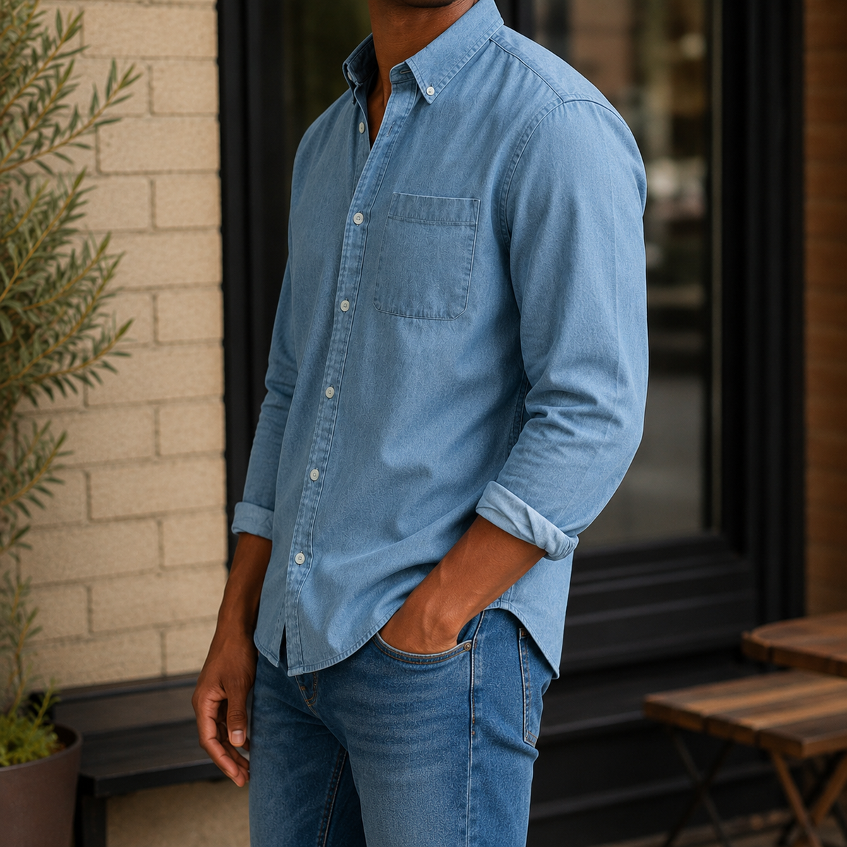 Carter Chambray-Hemd