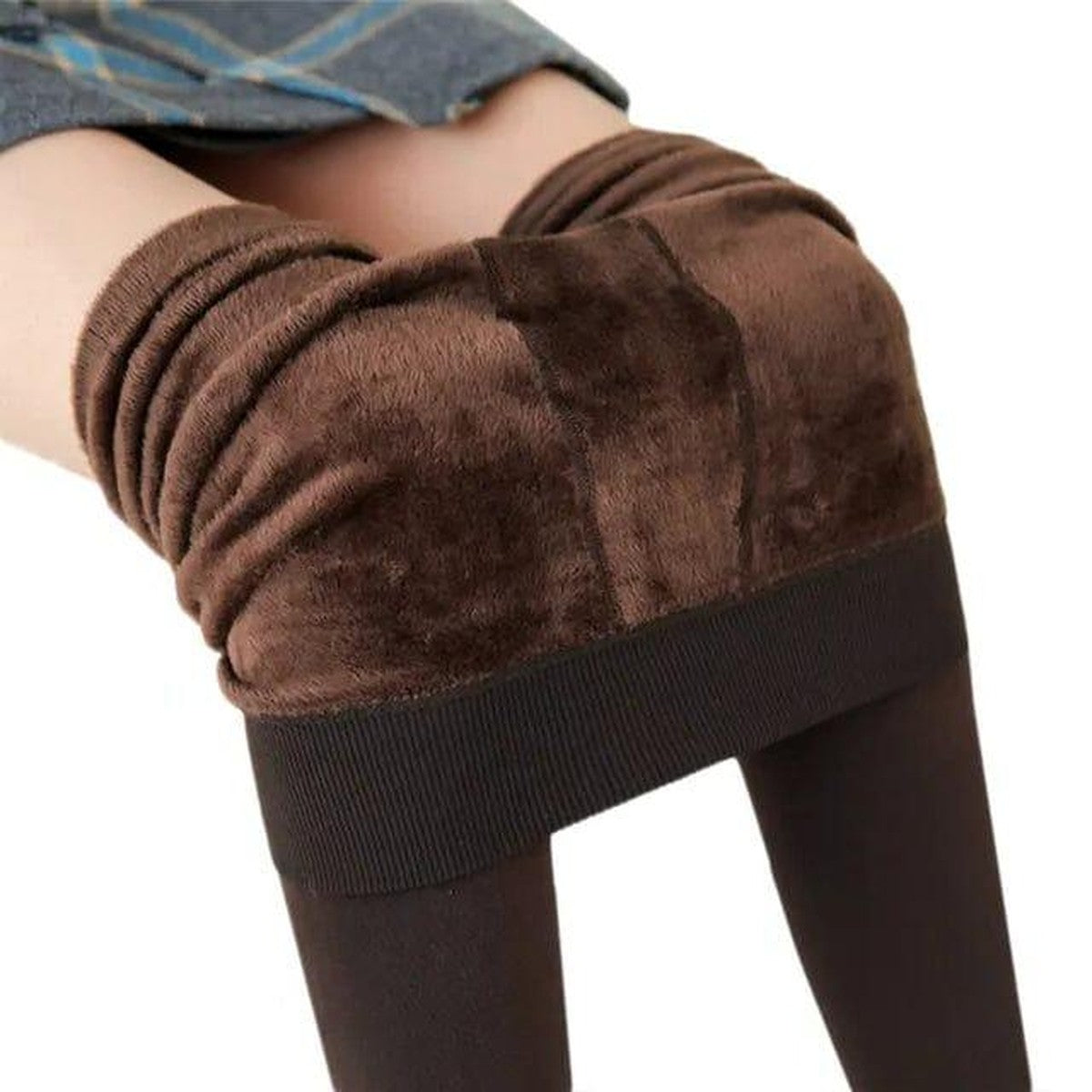 Hochgeschnittene thermische Winter-Leggings mit weichem Fleece-Futter für Damen