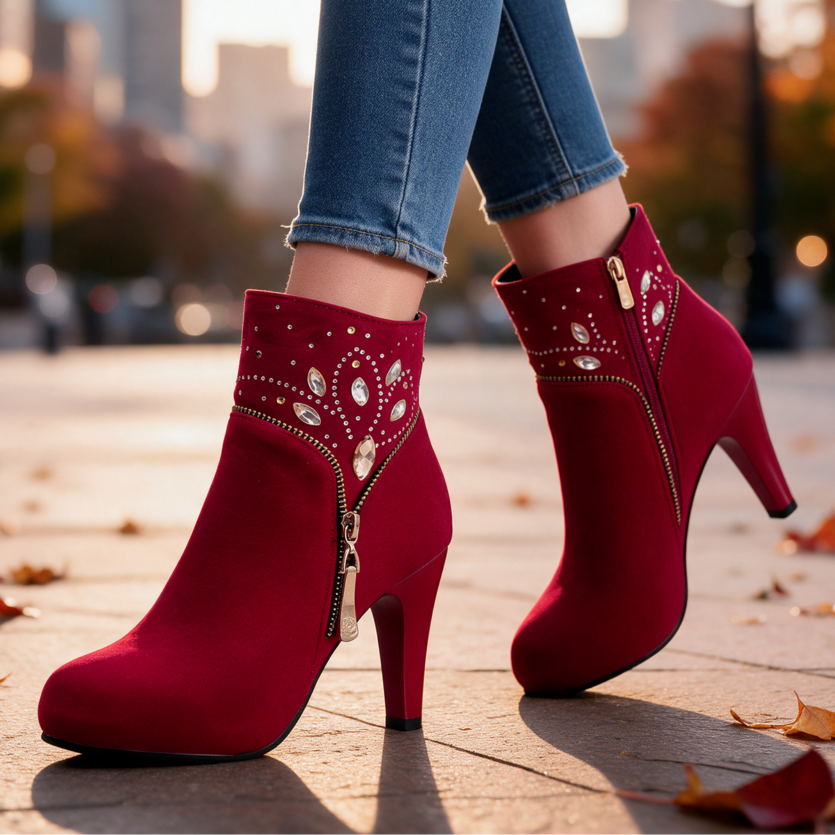 Banff Strass-Stiefeletten