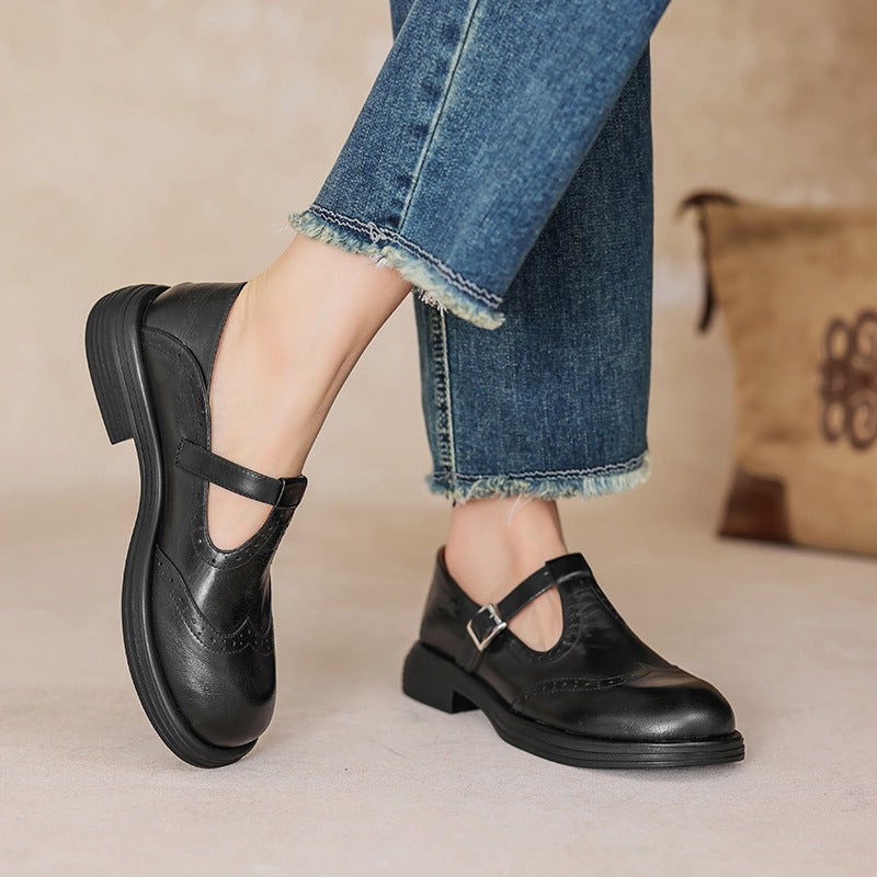 Edith T-Riemen Mary Jane Ballerinas