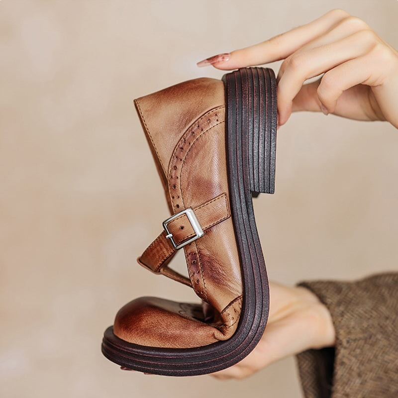 Edith T-Riemen Mary Jane Ballerinas