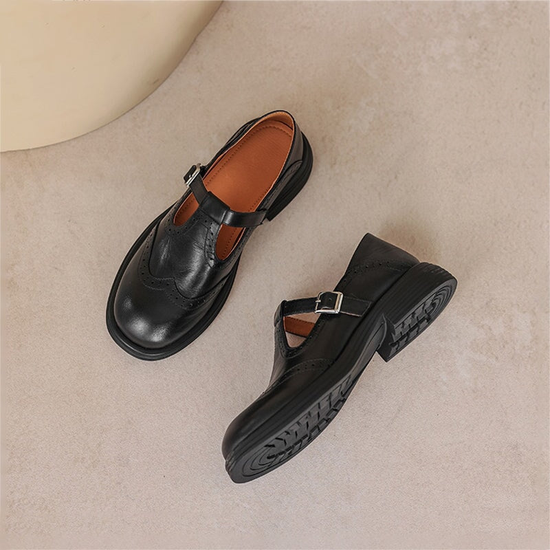 Edith T-Riemen Mary Jane Ballerinas