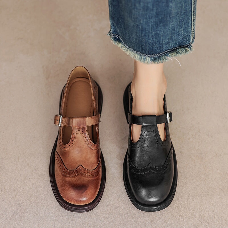 Edith T-Riemen Mary Jane Ballerinas