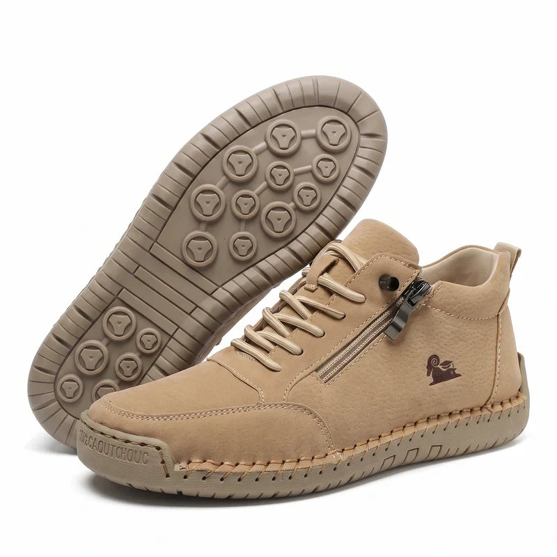 Komfort-Sneaker mit Seitlichem Reißverschluss für Breite Füße