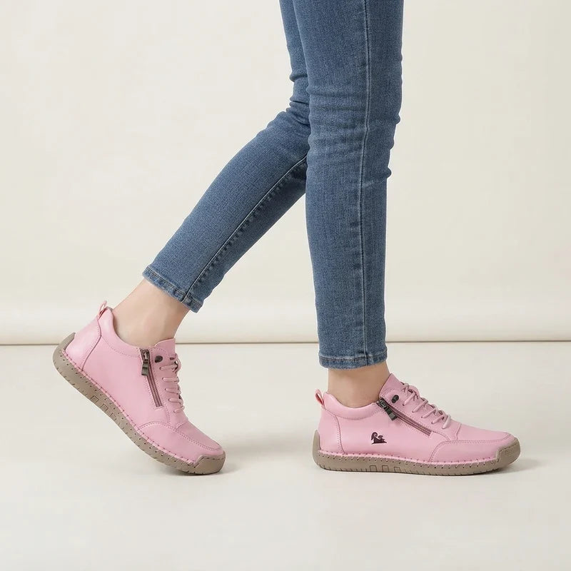 Komfort-Sneaker mit Seitlichem Reißverschluss für Breite Füße