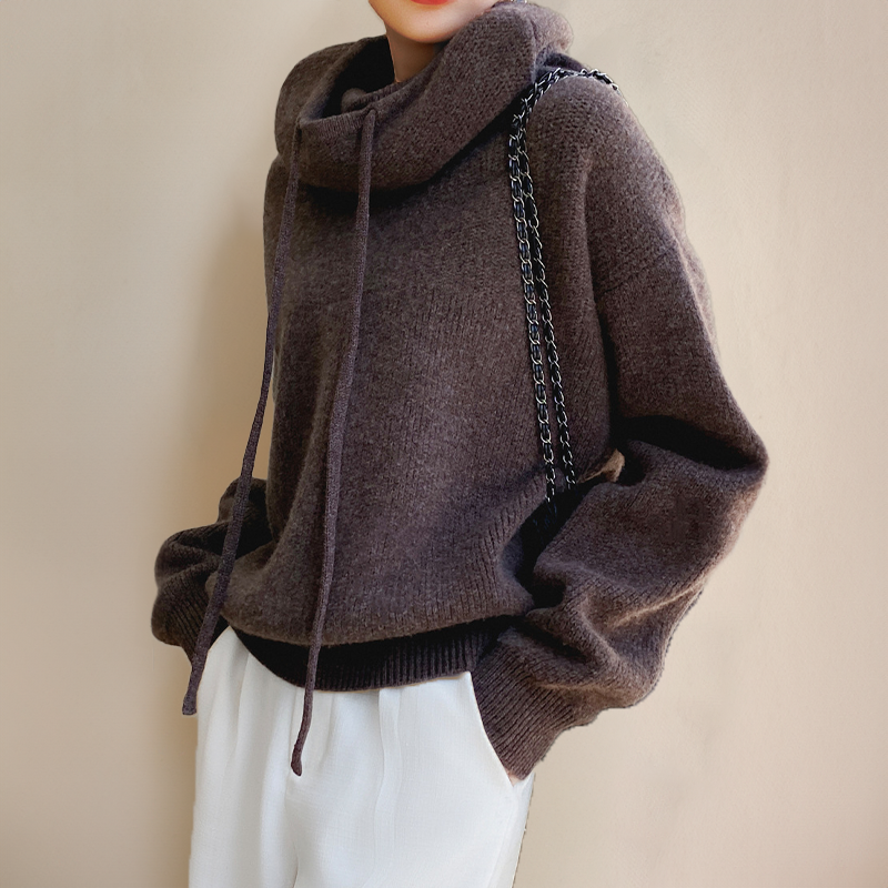 Merinowolle Damen Rollkragenpulli