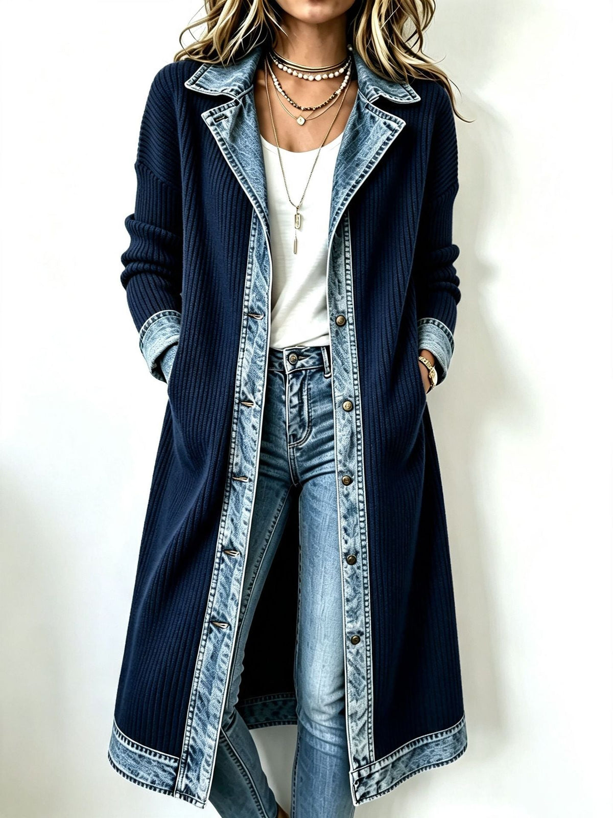 Casual Long-line Knit Cardigan