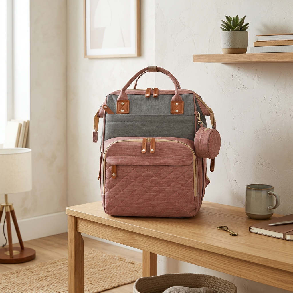 3-in-1 Reise-Wickelrucksack mit faltbarem Babybett