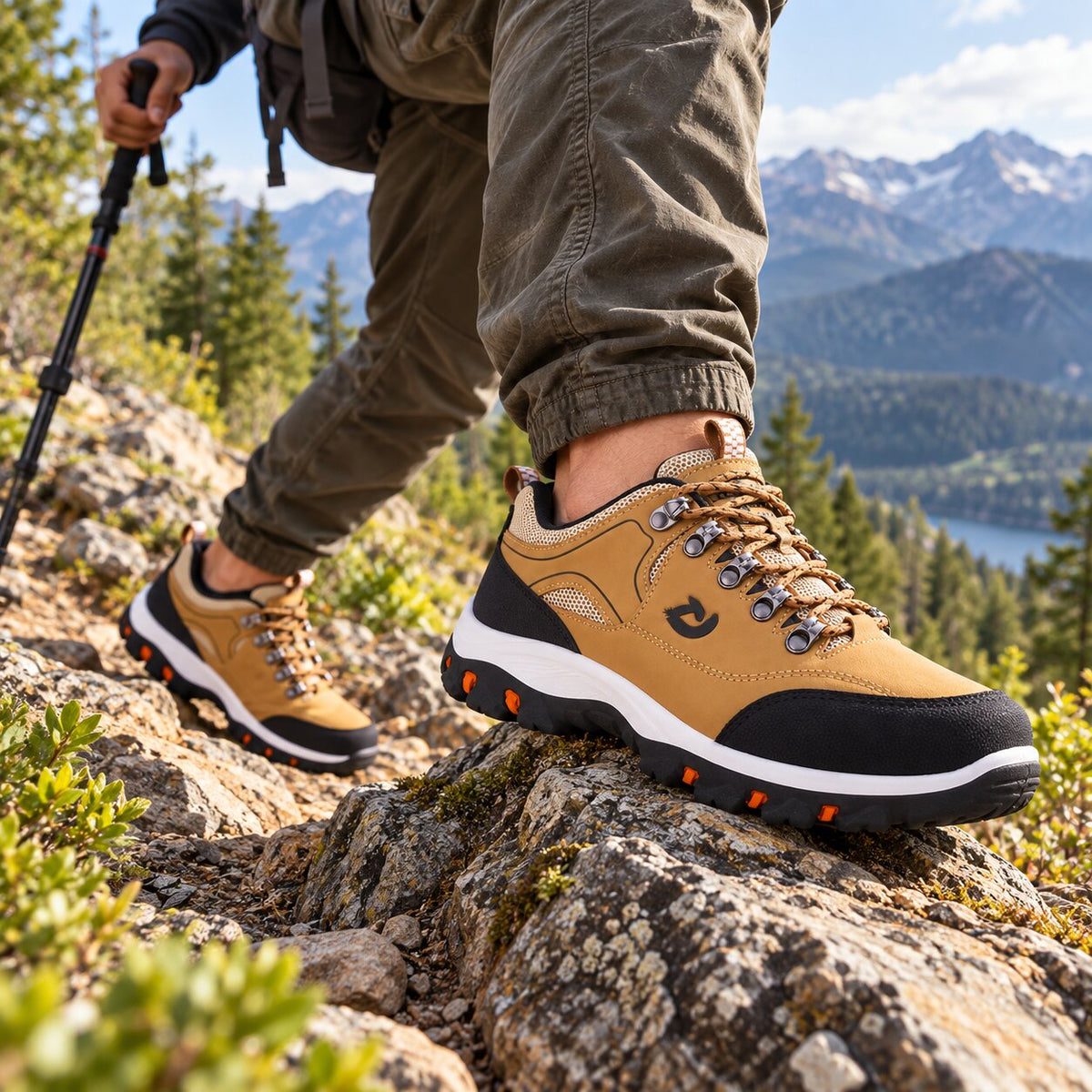 Wasserdichte Wide-Fit Niedrige Wanderschuhe