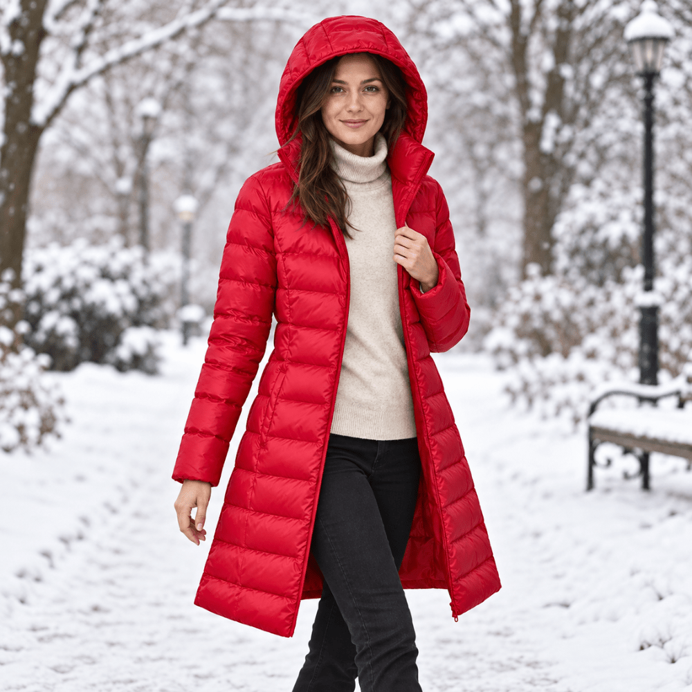Puffer Coat, leichte faltbare Daunenjacke