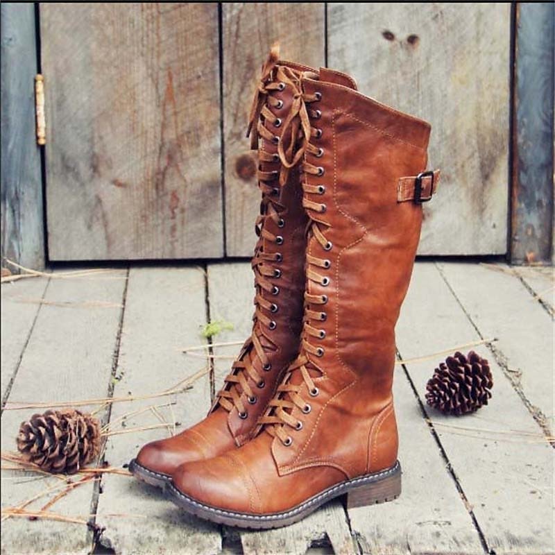 Matilda Hohe Schnürstiefel im Reitstiefel-Stil