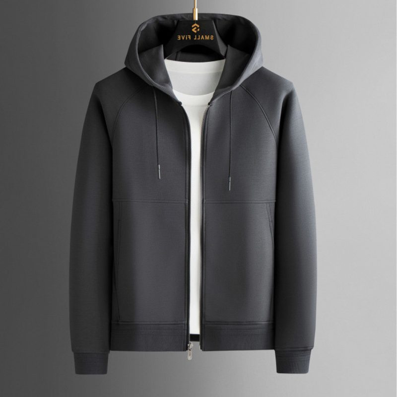 Herren-Trainingsanzug mit Reißverschluss – Kapuzenjacke und Jogger-Set mit Kordelzug-Taille für legere Alltagskleidung