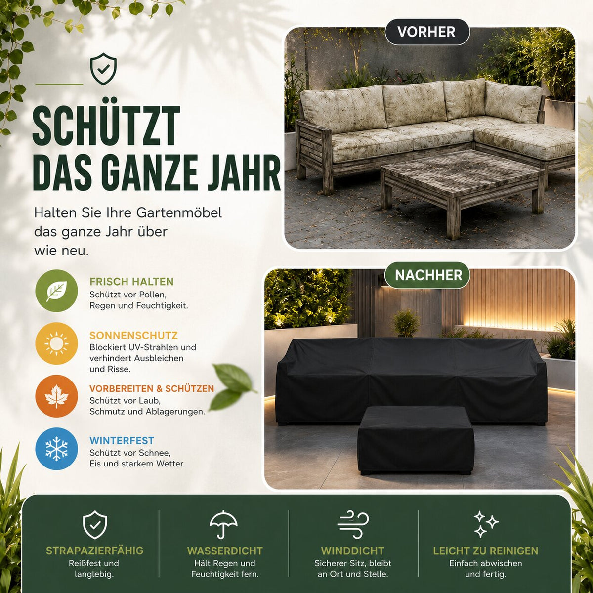 Schutzhülle für Gartenmöbel