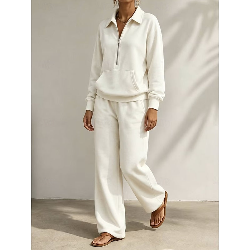 Naomi | Entspanntes Half-Zip Zweiteiler-Set