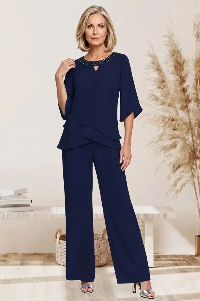 Elegantes Loose-Fit Formelles Hosenanzug-Set