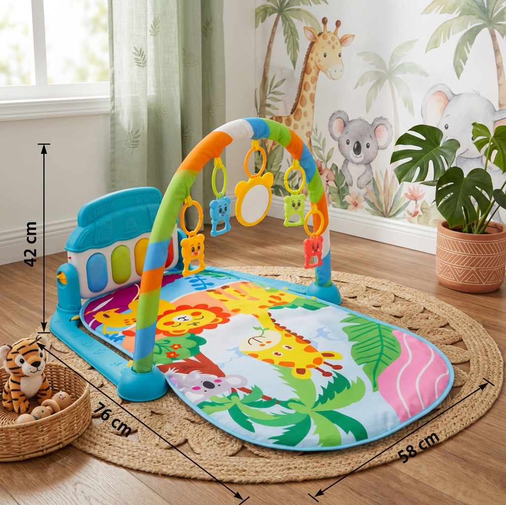 Baby Musik Spielbogen mit Klavier – Interaktive sensorische Aktivitätsmatte (0–24 Monate)