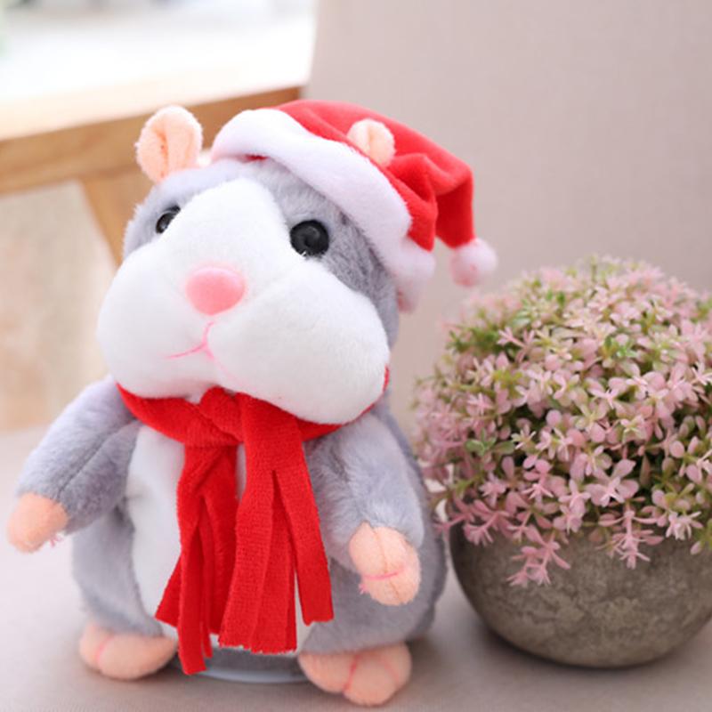 Sprechender Hamster Plüschtier – wiederholt alles, was Sie sagen, automatisches Kopfschütteln, lustiger Spaß für Kinder & Erwachsene