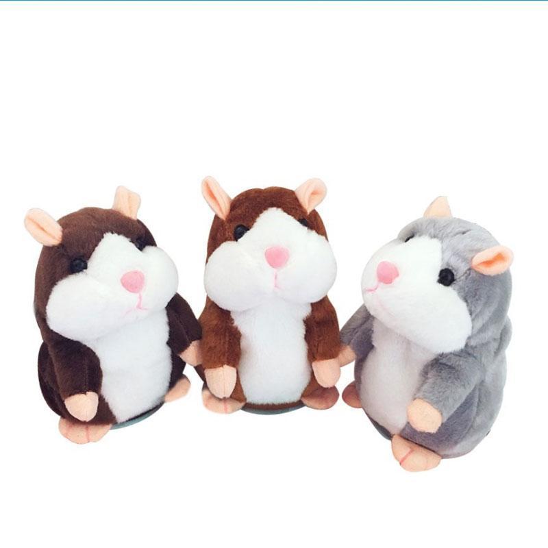 Sprechender Hamster Plüschtier – wiederholt alles, was Sie sagen, automatisches Kopfschütteln, lustiger Spaß für Kinder & Erwachsene