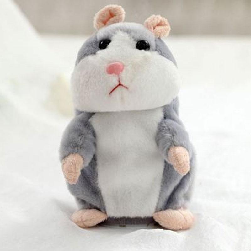 Sprechender Hamster Plüschtier – wiederholt alles, was Sie sagen, automatisches Kopfschütteln, lustiger Spaß für Kinder & Erwachsene