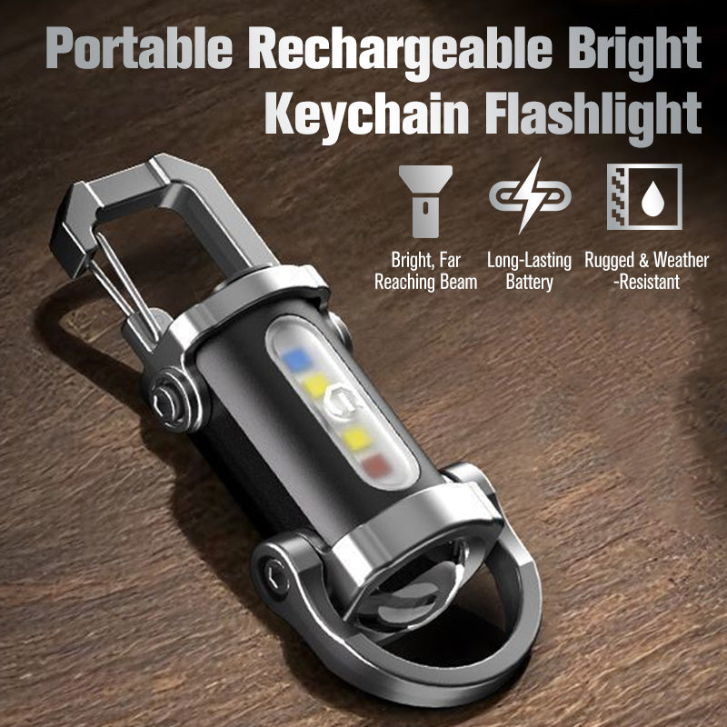 USB-C Wiederaufladbare Schlüsselanhänger-Taschenlampe 500 Lumen EDC Mini-Licht IPX6 Wasserdicht