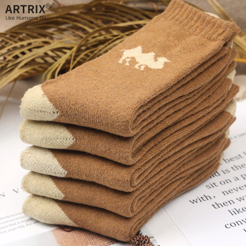Vintage-Socken in Kunstwolle mit dickem Frottee-Futter