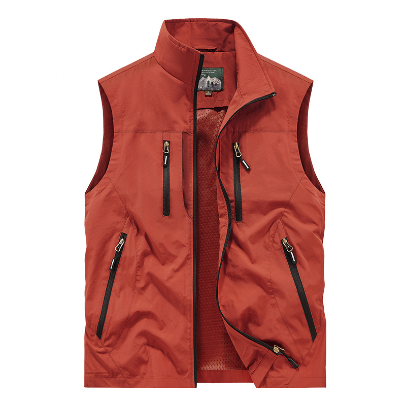 Ärmelloser Oversized Herren-Gilet mit Taschen