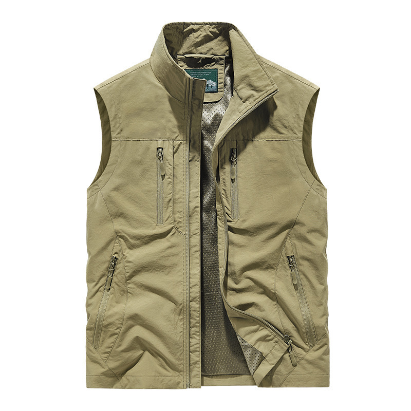 Ärmelloser Oversized Herren-Gilet mit Taschen