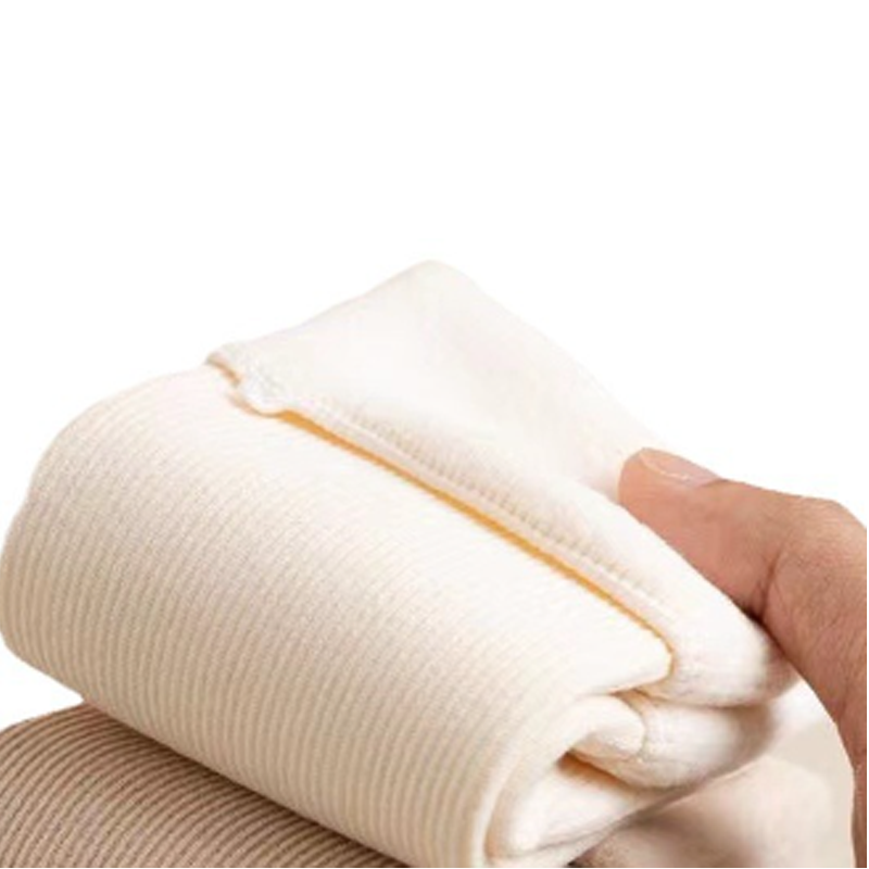Dickere, warme einfarbige Socken für Damen, wadenlang