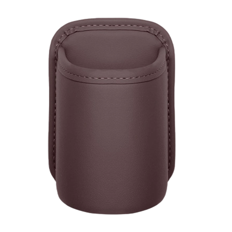 Leder Auto-Tür Getränkehalter – Breite Öffnung, einfacher Zugriff für Getränke & Handy. Clip-on sichere Passform. PU-Leder, robust & stilvoll.