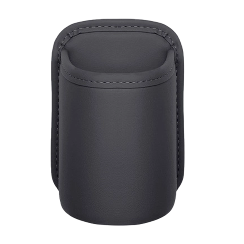 Leder Auto-Tür Getränkehalter – Breite Öffnung, einfacher Zugriff für Getränke & Handy. Clip-on sichere Passform. PU-Leder, robust & stilvoll.