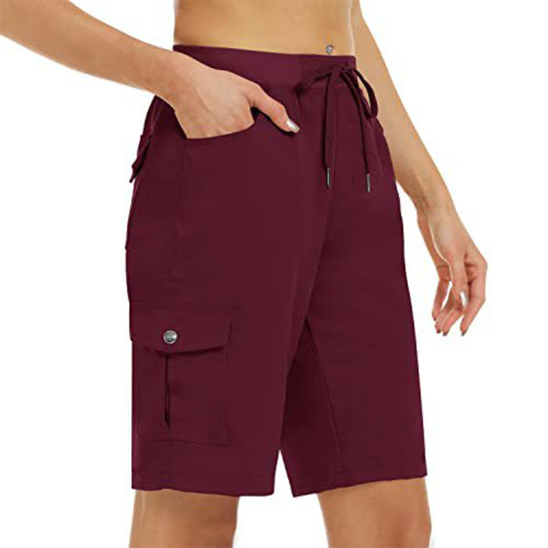 Damen Schnelltrocknende Cargo-Shorts mit Taschen