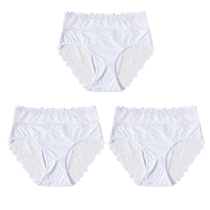 Damen weiche atmungsaktive Spitzenunterhose