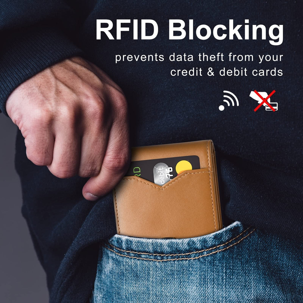 Herren Ultra Dünne RFID Blockierende Geldbörse