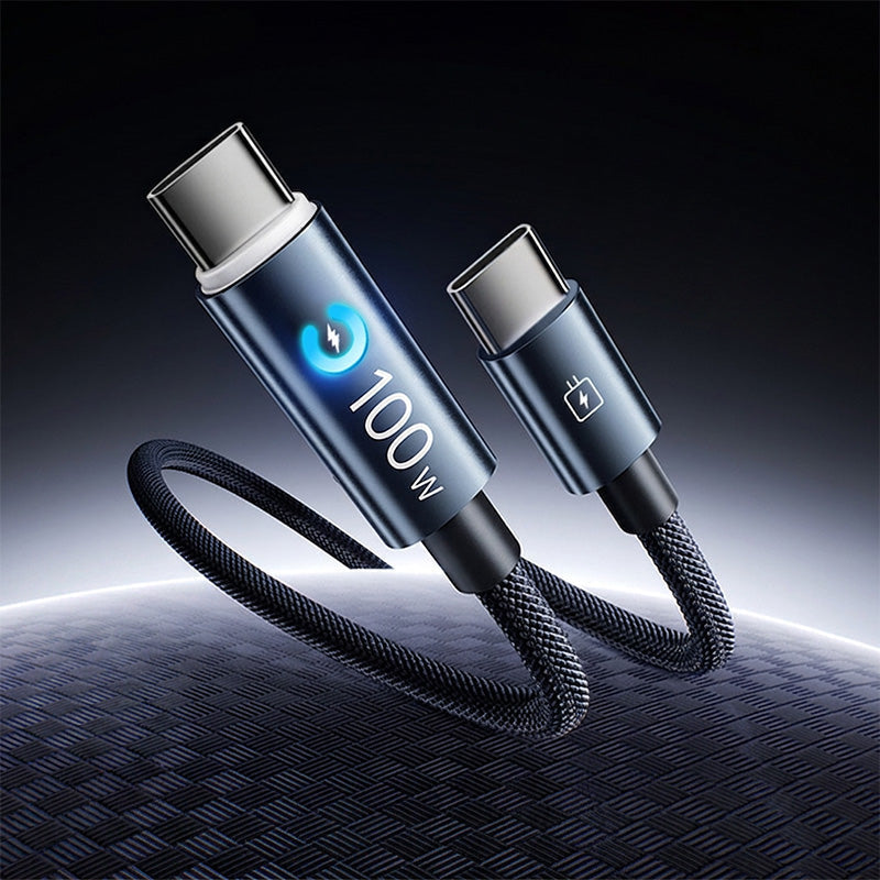 Type-C zu Type-C Schnellladekabel – 100W, automatische Stromabschaltung & verstärkte Dreifachstruktur – perfekt für Laptops, Tablets und Smartphones