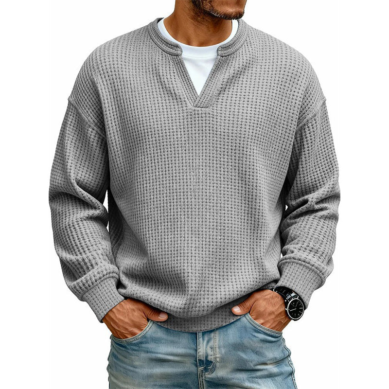 Strukturiertes Waffel-Shirt für Männer