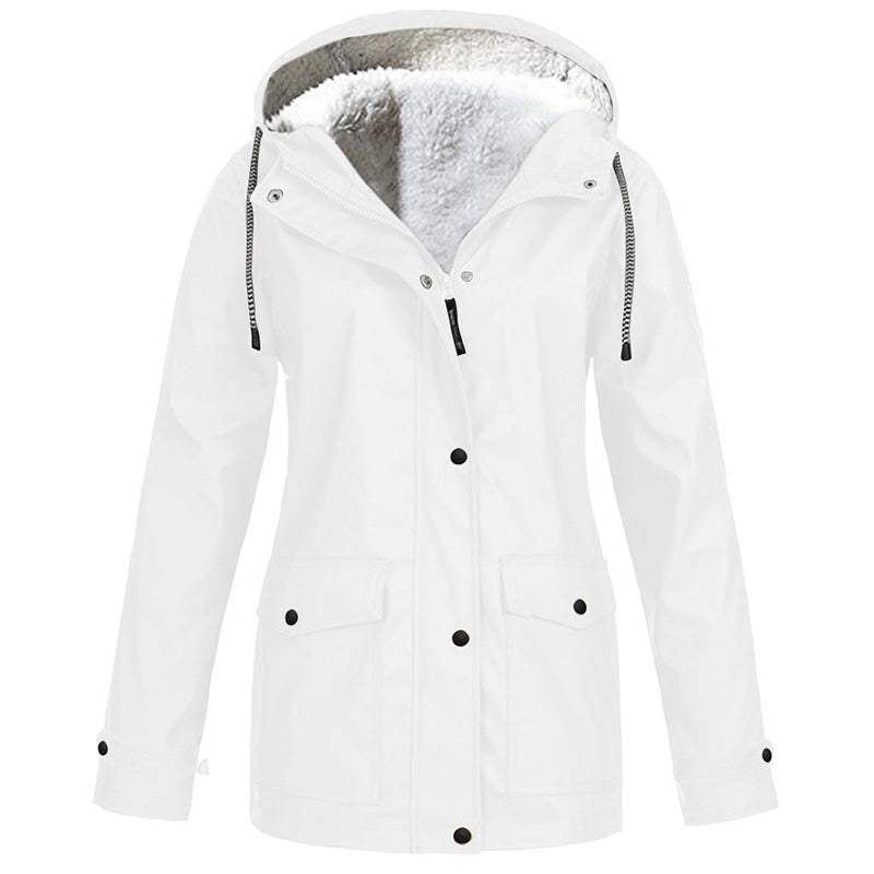 Winddichte Jacke mit weichem Fleecefutter und Kapuze – für alle Wetterlagen