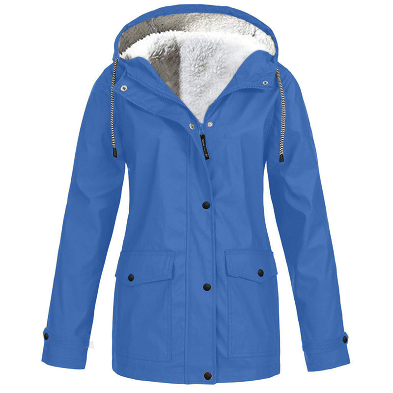 Winddichte Jacke mit weichem Fleecefutter und Kapuze – für alle Wetterlagen
