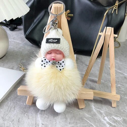 Weicher Plüschpuppen-Schlüsselanhänger – Süßer und kuscheliger Anhänger für Taschen, Schlüssel und Geschenke