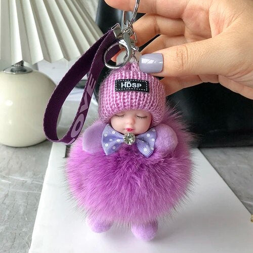 Weicher Plüschpuppen-Schlüsselanhänger – Süßer und kuscheliger Anhänger für Taschen, Schlüssel und Geschenke