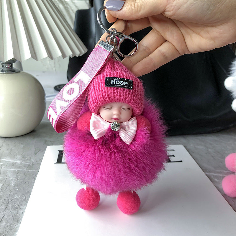 Weicher Plüschpuppen-Schlüsselanhänger – Süßer und kuscheliger Anhänger für Taschen, Schlüssel und Geschenke