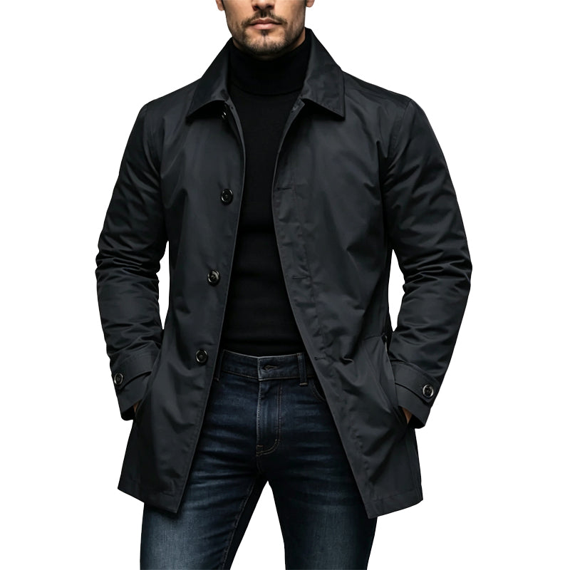 Wasserdichter halblanger Trenchcoat für Herren