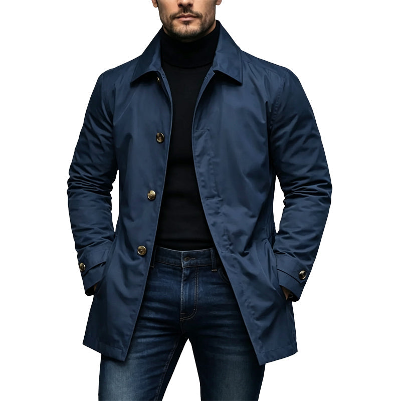 Wasserdichter halblanger Trenchcoat für Herren