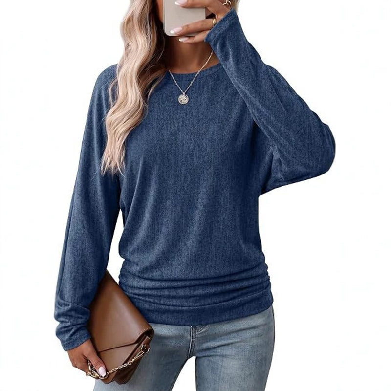 Damen-Strickpullover mit Rundhalsausschnitt – Dehnbar & Formbeständig, Sechs Herbstfarben