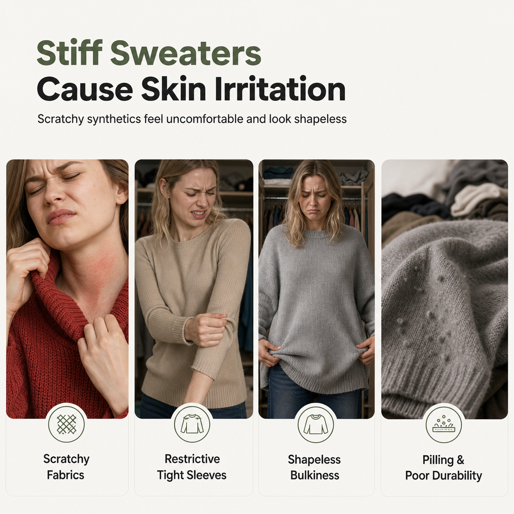 Damen Strickpullover in Unifarbe